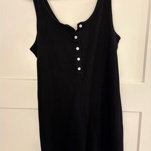 Old Navy Black waffle knit romper